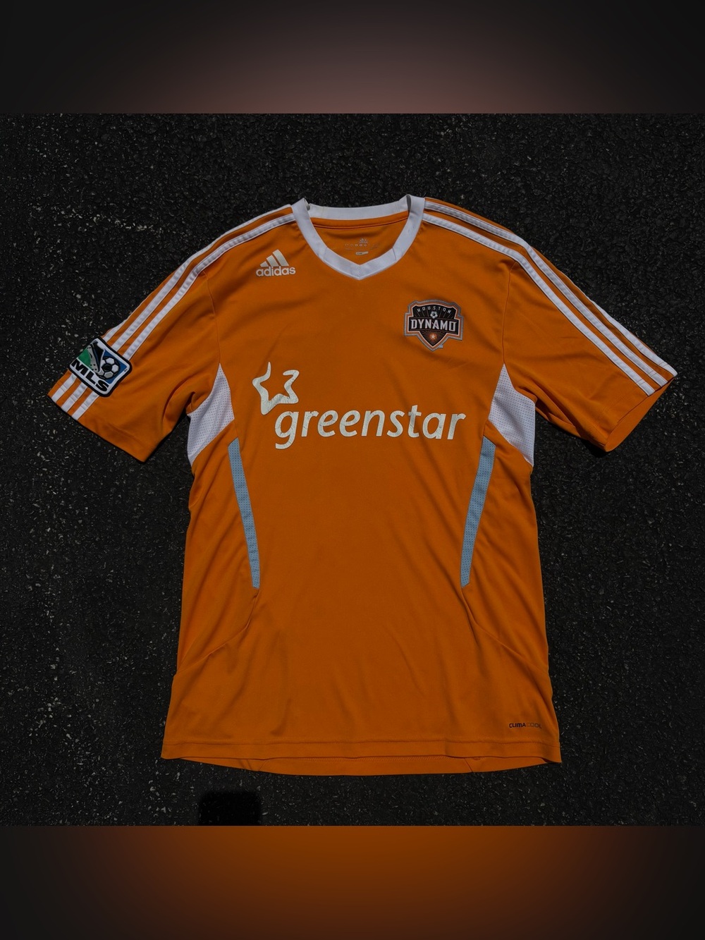 Y2K Adidas MLS Houston Dynamo 2011 Home Orange Soccer Jersey Size M Football USA